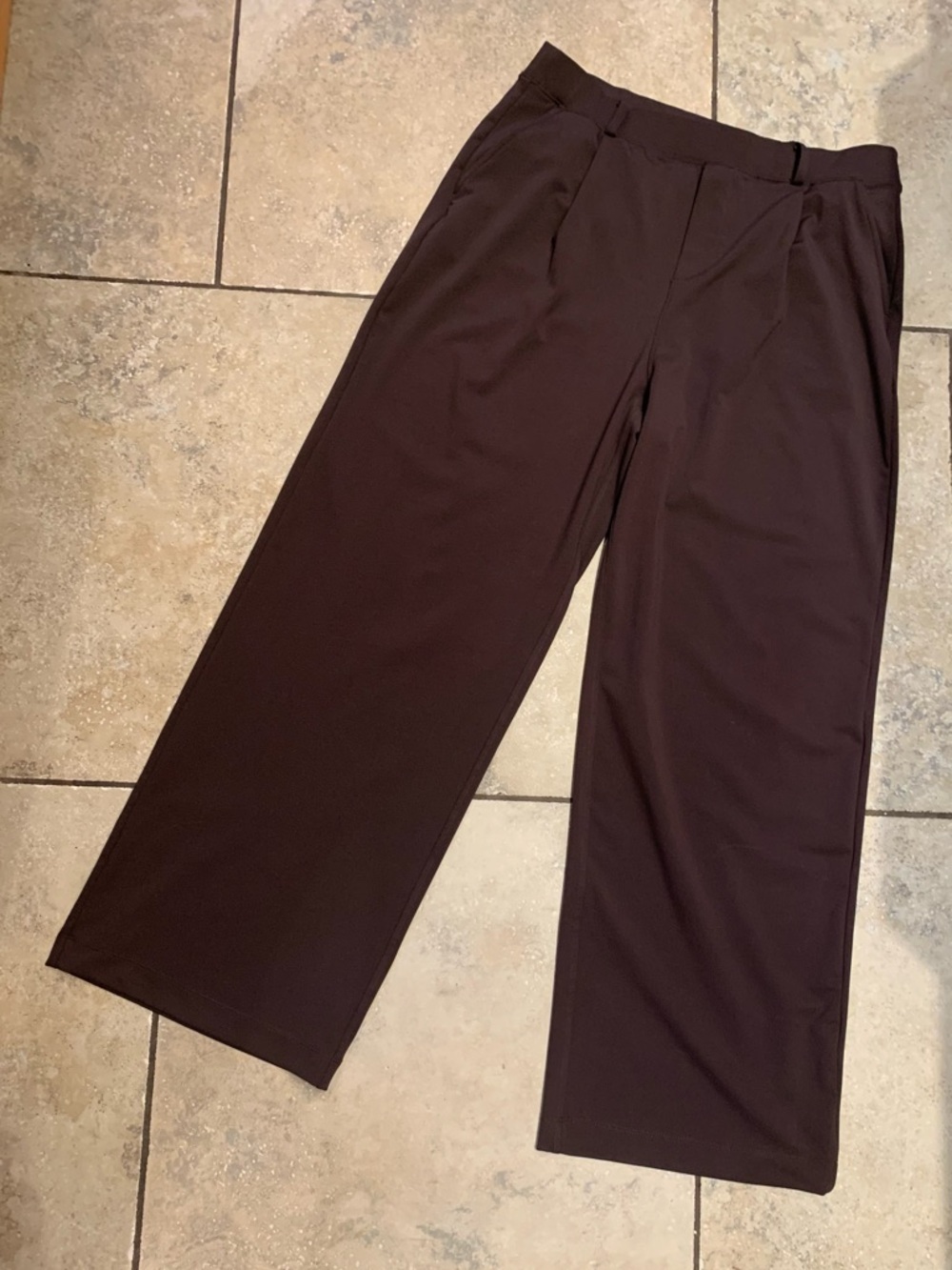 Women’s Chocolate Brown Wide-Leg Pants – Size Large - by Reflex